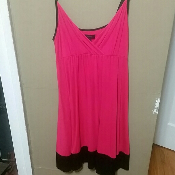 Hot Pink and black dress
