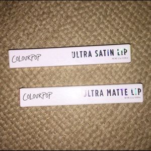 2 colourpop ultra lip stains- 1 matte and 1 satin
