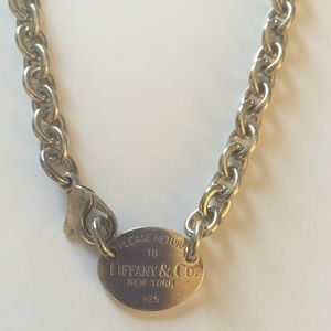 Sterling Silver Tiffany Oval Chain Necklace
