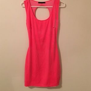 Neon pink dress