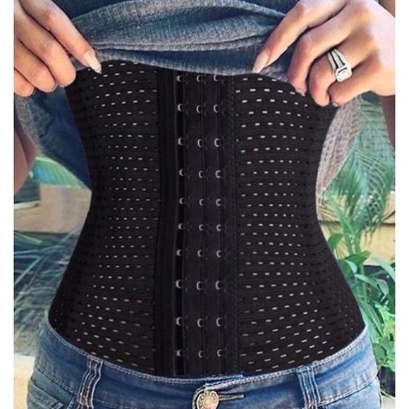 Non Latex Black Waist Trainer Sizes Small-5X - Picture 2 of 3