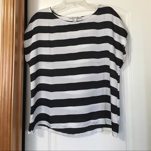 Black and white blouse