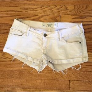 White denim shorts from A&F