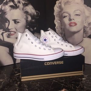White Converse sneakers