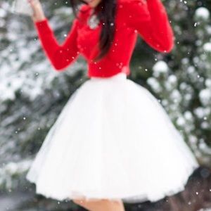 ANN TAYLOR Red Cashmere Sweater