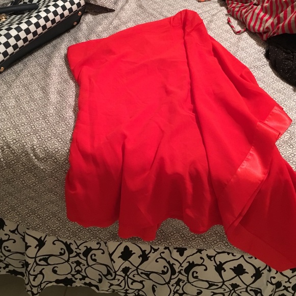 Red one long sleeve dress