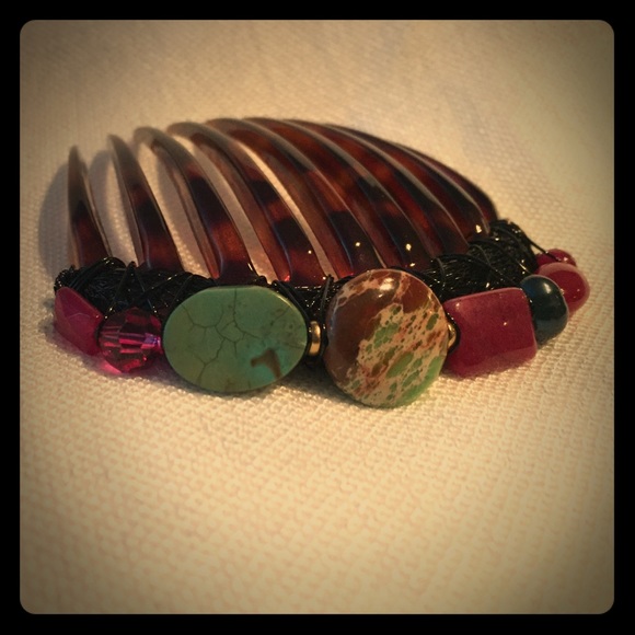Colette Malouf semi precious stone hair accessory main image 5