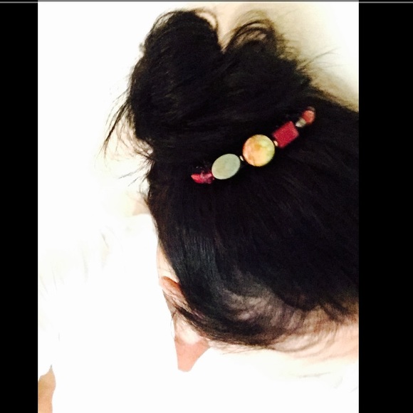 Colette Malouf semi precious stone hair accessory main image 4