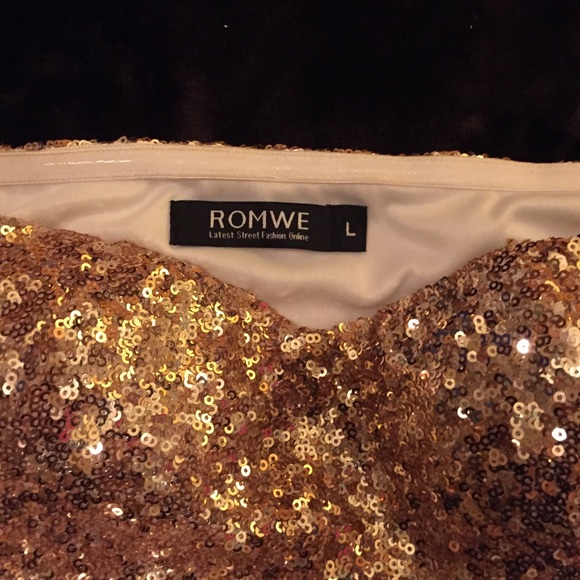 Romwe Peacock Dress Size Large - Picture 4 of 5