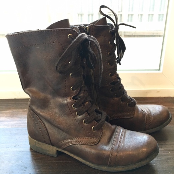 Vintage Brown Combat Boots