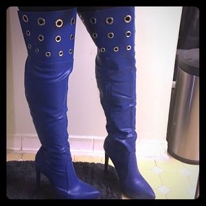Royal blue boots