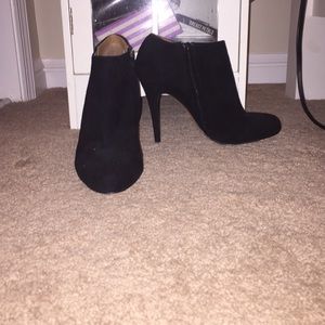Black Aldo suede booties