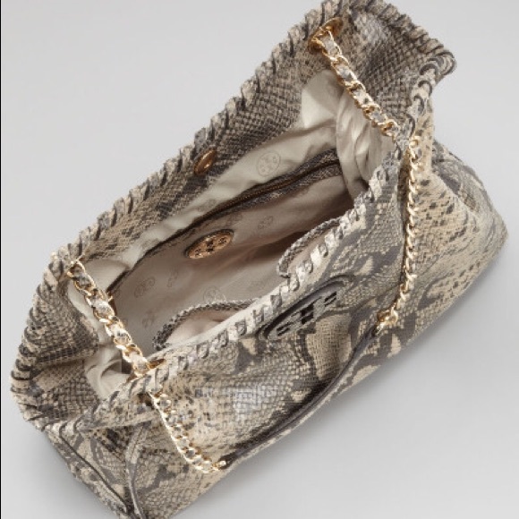 Tory Burch Marion Snake-Print Tote - Picture 2 of 4