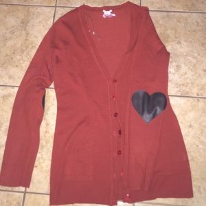 Cardigan w/ heart patches