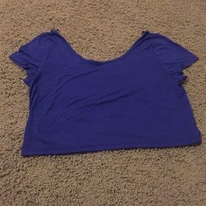 American Eagle blue comfortable crop top