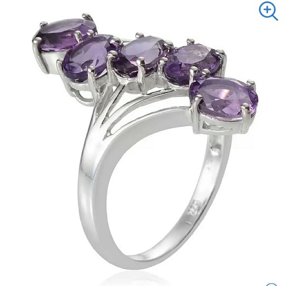 Host Pick! Amethyst .925 SS Ring - Picture 2 of 3