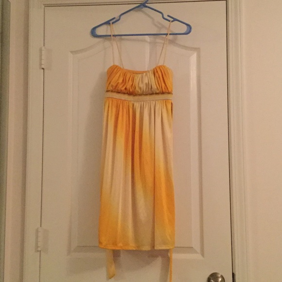 Yellow cocktail dress