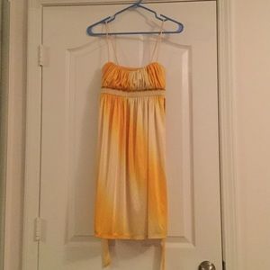 Yellow cocktail dress