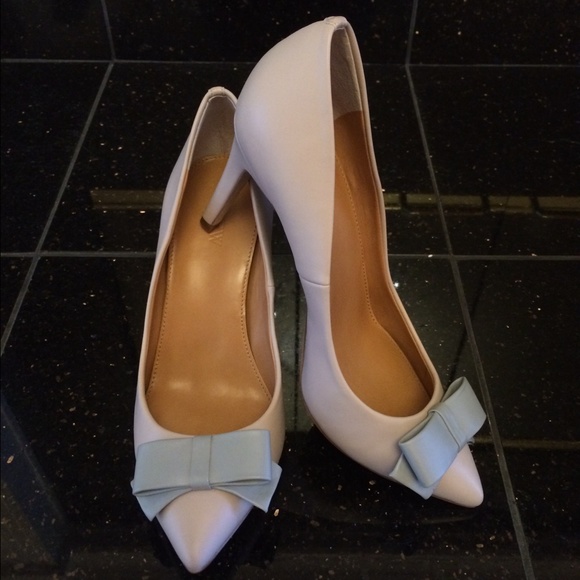 J. Crew Leather Bow Heels, size 7.5 NEW