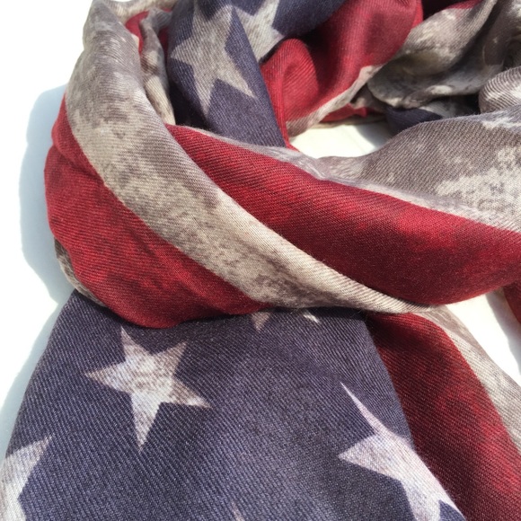 US flag scarf, oversized, vintage design🇺🇸 - Picture 2 of 4