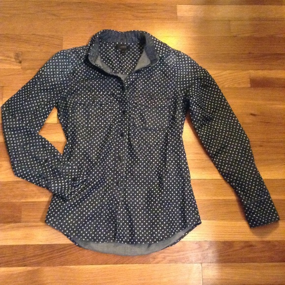 Fun J.Crew patterned denim button down
