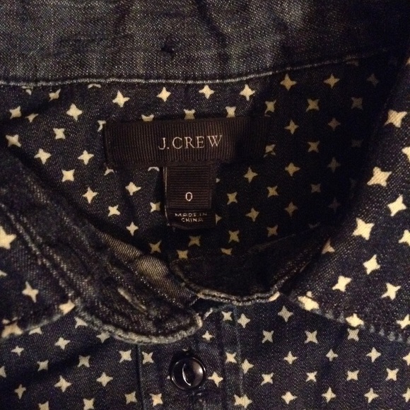 Fun J.Crew patterned denim button down - Picture 2 of 3