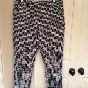 Merona size 12 pants with black/grey/white pattern