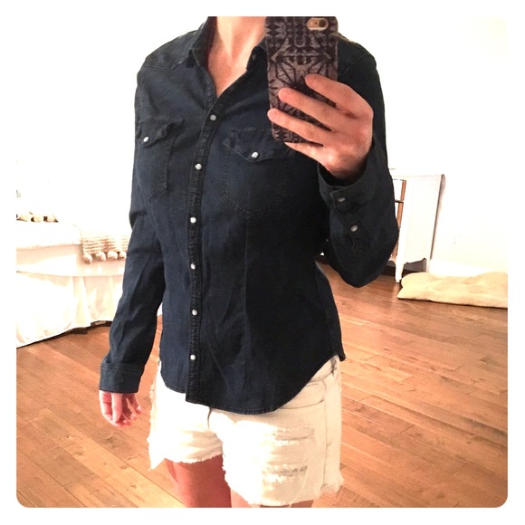 H&M button up denim shirt
