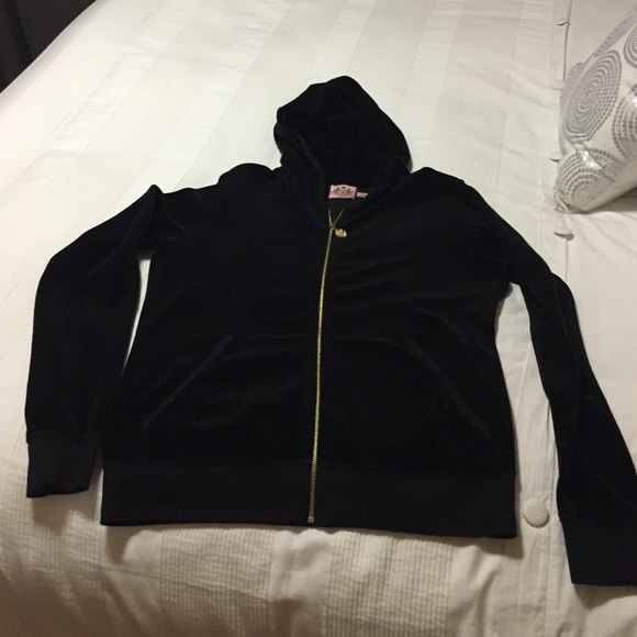juicy couture black velour track jacket