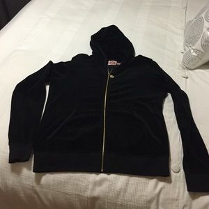 juicy couture black velour track jacket