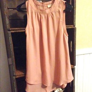 Coral/Rose Sleevless Blouse