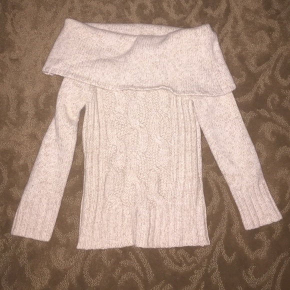 Express Sweaters - EXPRESS 100% CASHMERE OFF THE SHOULDER SWEATER