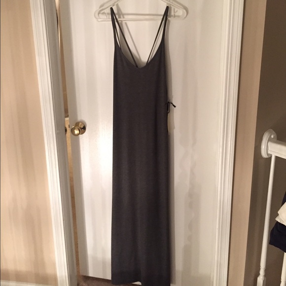 Long heather gray dress