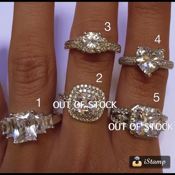 The Angelina 5 Stone 2.8 Carat Emerald Shape Ring - Picture 4 of 4