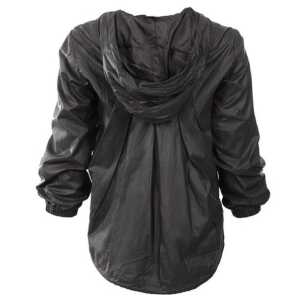 Trendy Hi-Low Faux Leather Jacket - Picture 3 of 3
