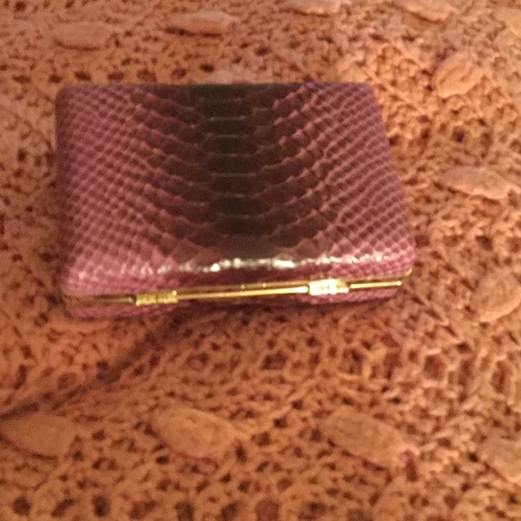 Pink Python clutch