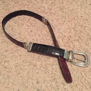 Brighton two toned reversible leather belt