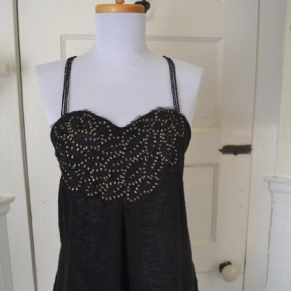 Free People Strappy Beaded Tank