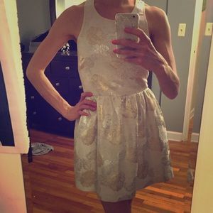 Silver and gold floral dress