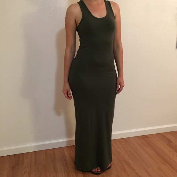 Olive Tank Maxi Dress - Picture 2 of 4