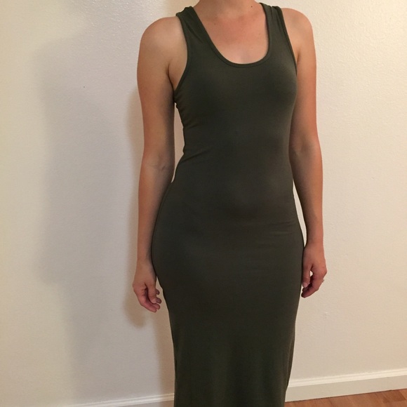 Olive Tank Maxi Dress - Picture 4 of 4