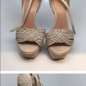 2 pair lamb high heels (black & beige)