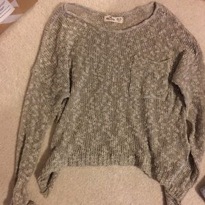 Cream hollister knit sweater