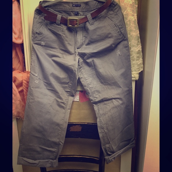 GAP distressed boyfriend chinos