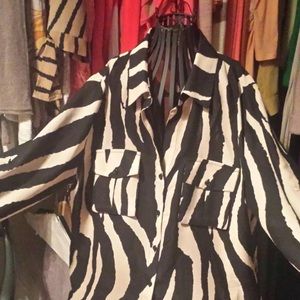 Beautiful zebra printed blouse.