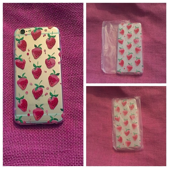 New Cute Raining Strawberries iPhone 6/6s case