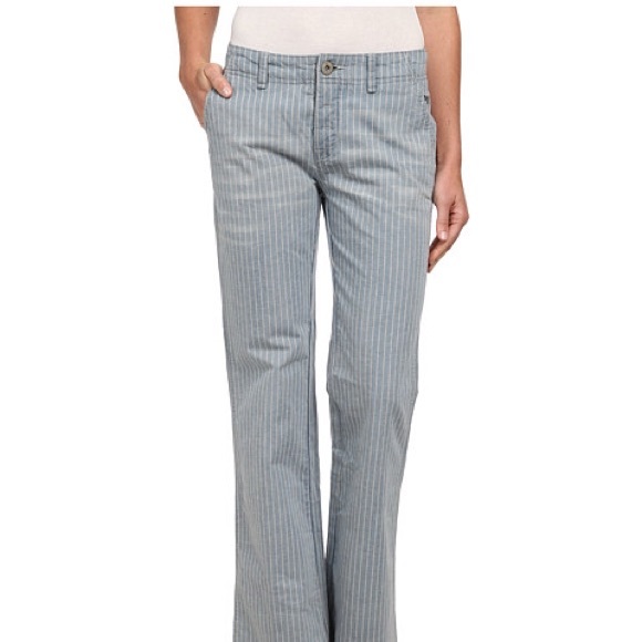 FreePeople Striped Flare Denim