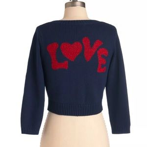 Betsey Johnson Something to Say Cardigan Small