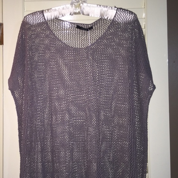 Grey Mesh Top.