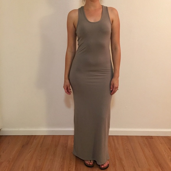 •RESTOCKED• Taupe Tank Maxi Dress - Picture 2 of 4